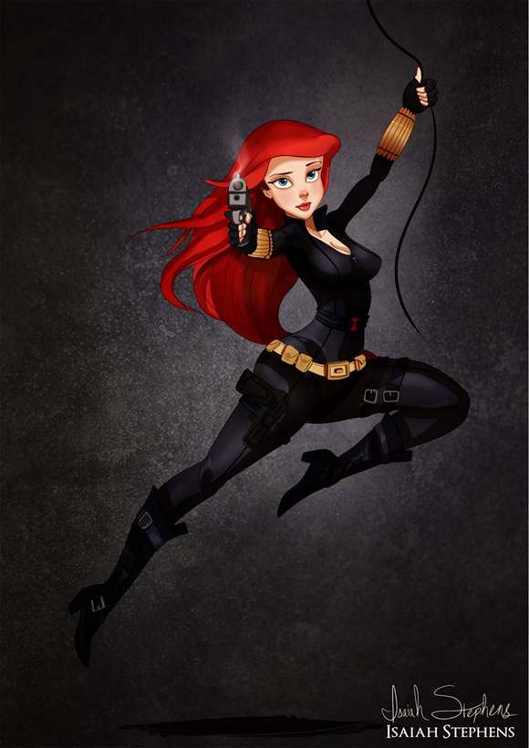 Ariel como Black Widow