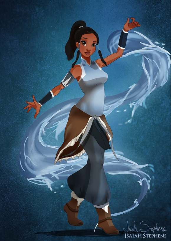 Tiana como Avatar Korra