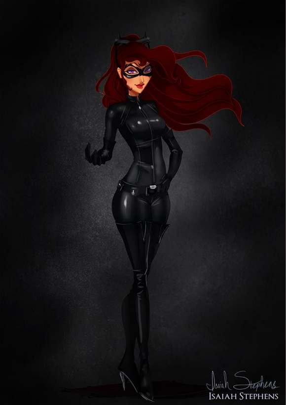 Megara como Catwoman