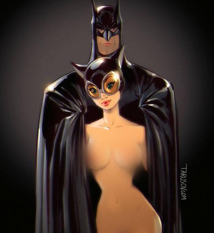 DC Comics Pin Up Batman y Catwoman