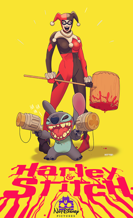 Harley Quinn y Stitch