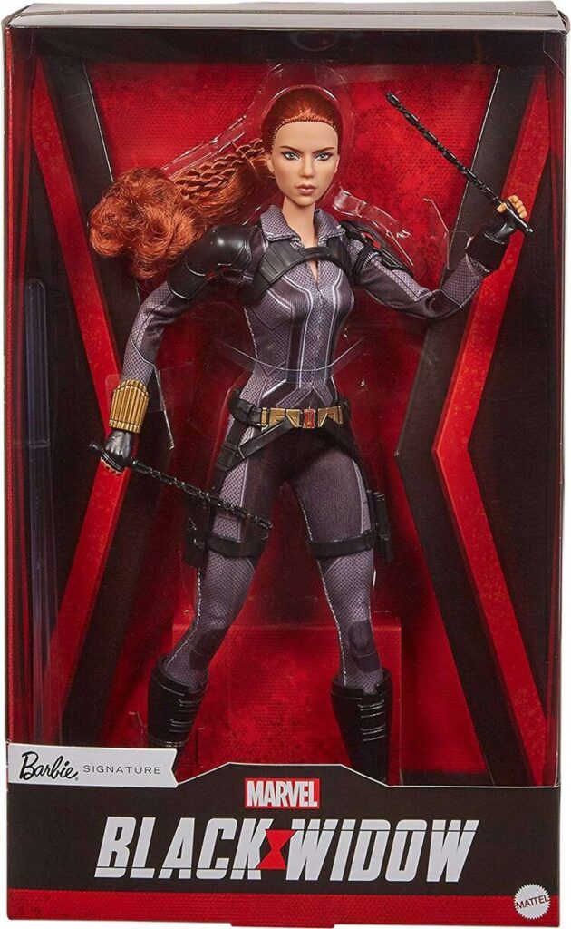 Black Widow Barbie traje negro