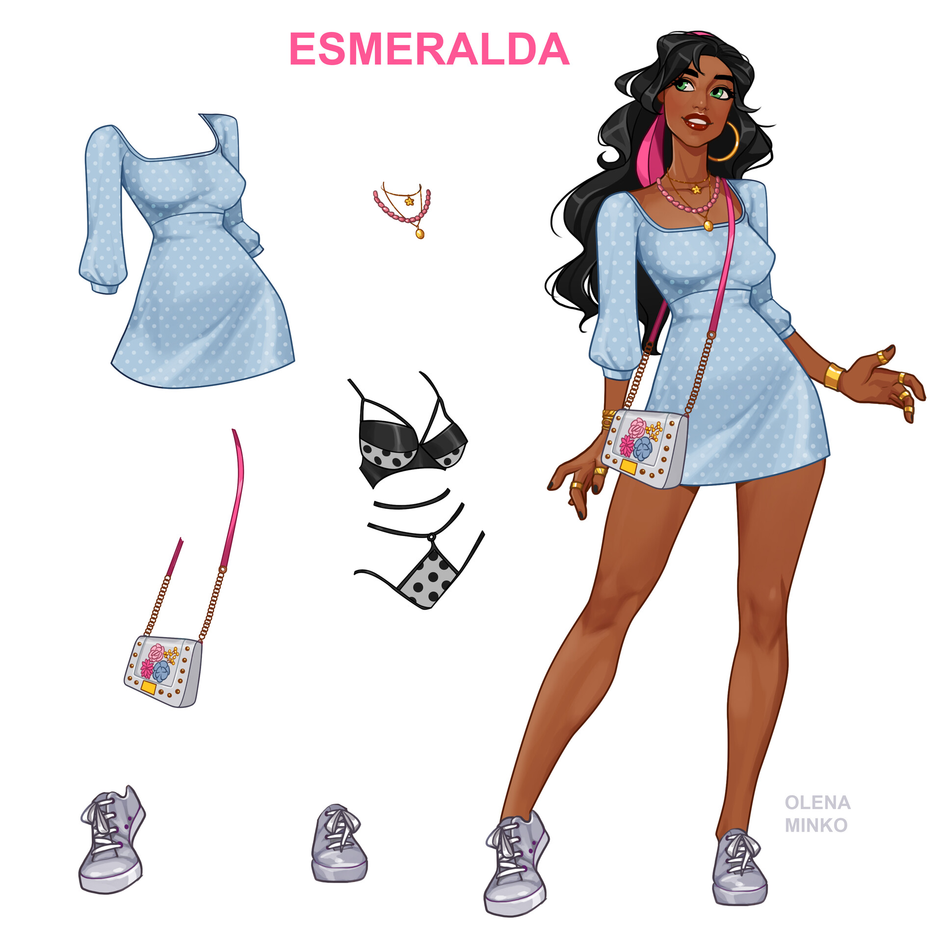 Princesas Disney modernas Esmeralda