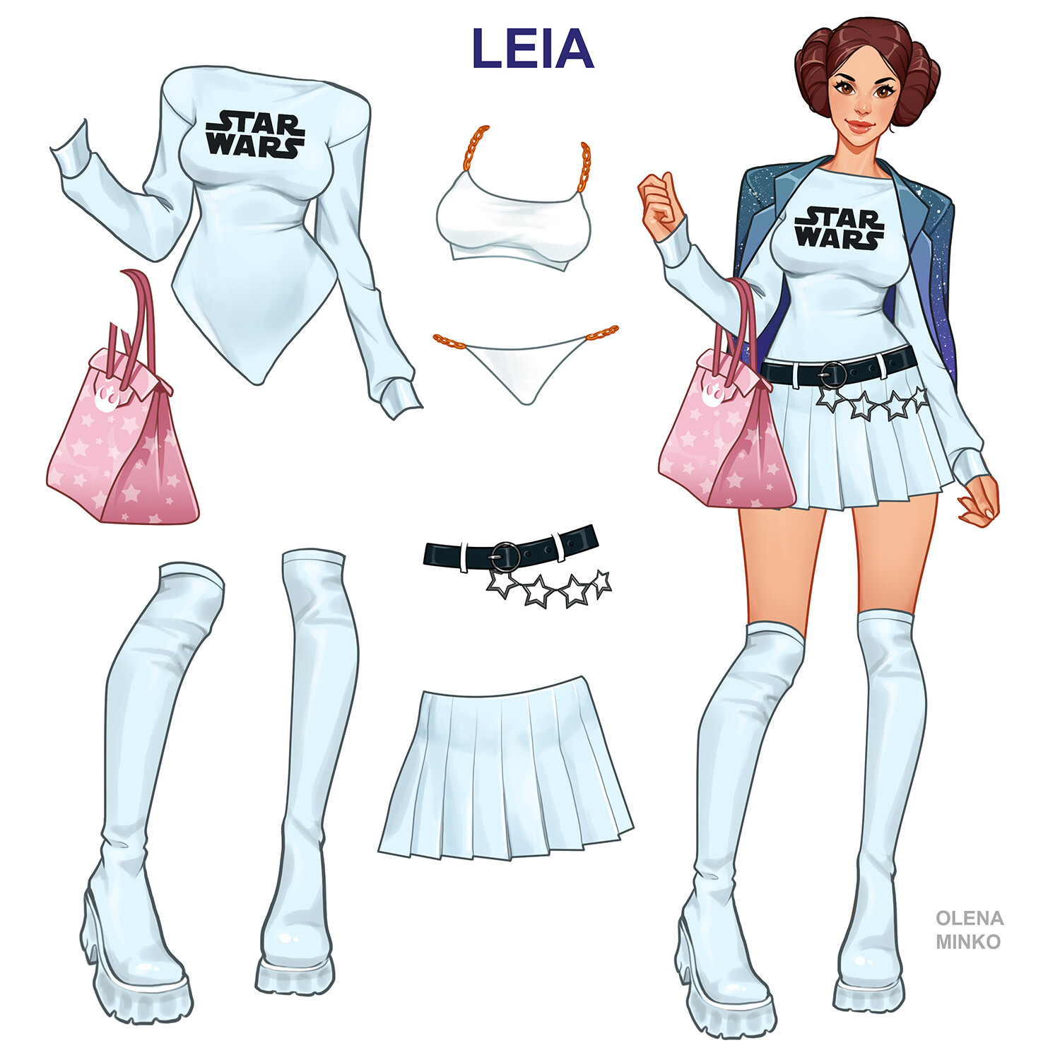 Princesas Disney modernas Leia