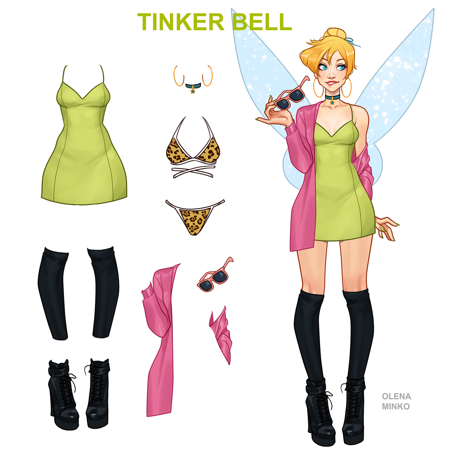 Princesas Disney modernas Tinkerbell