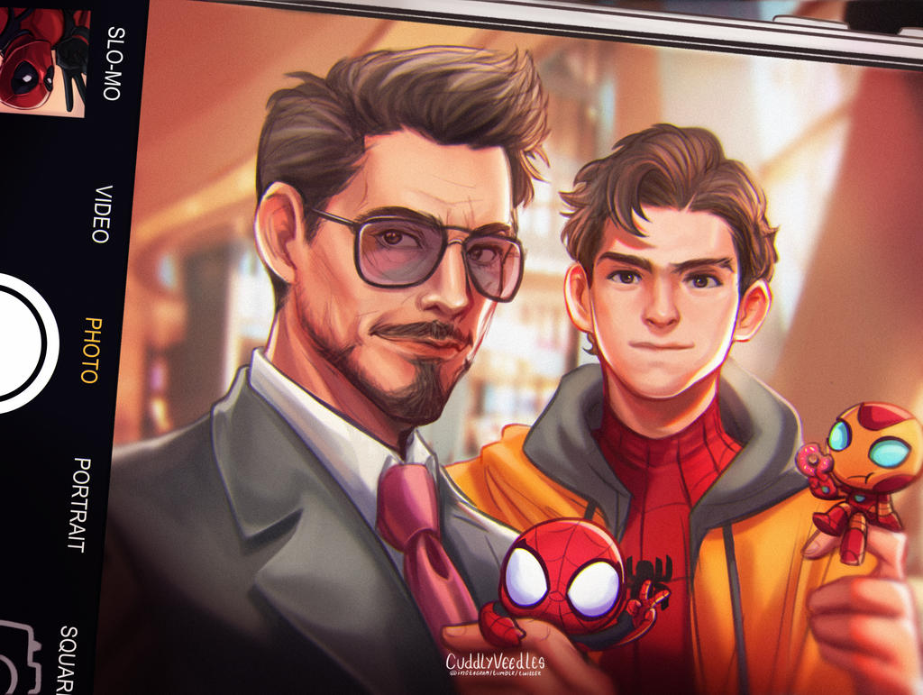Tony Stark con Peter Parker
