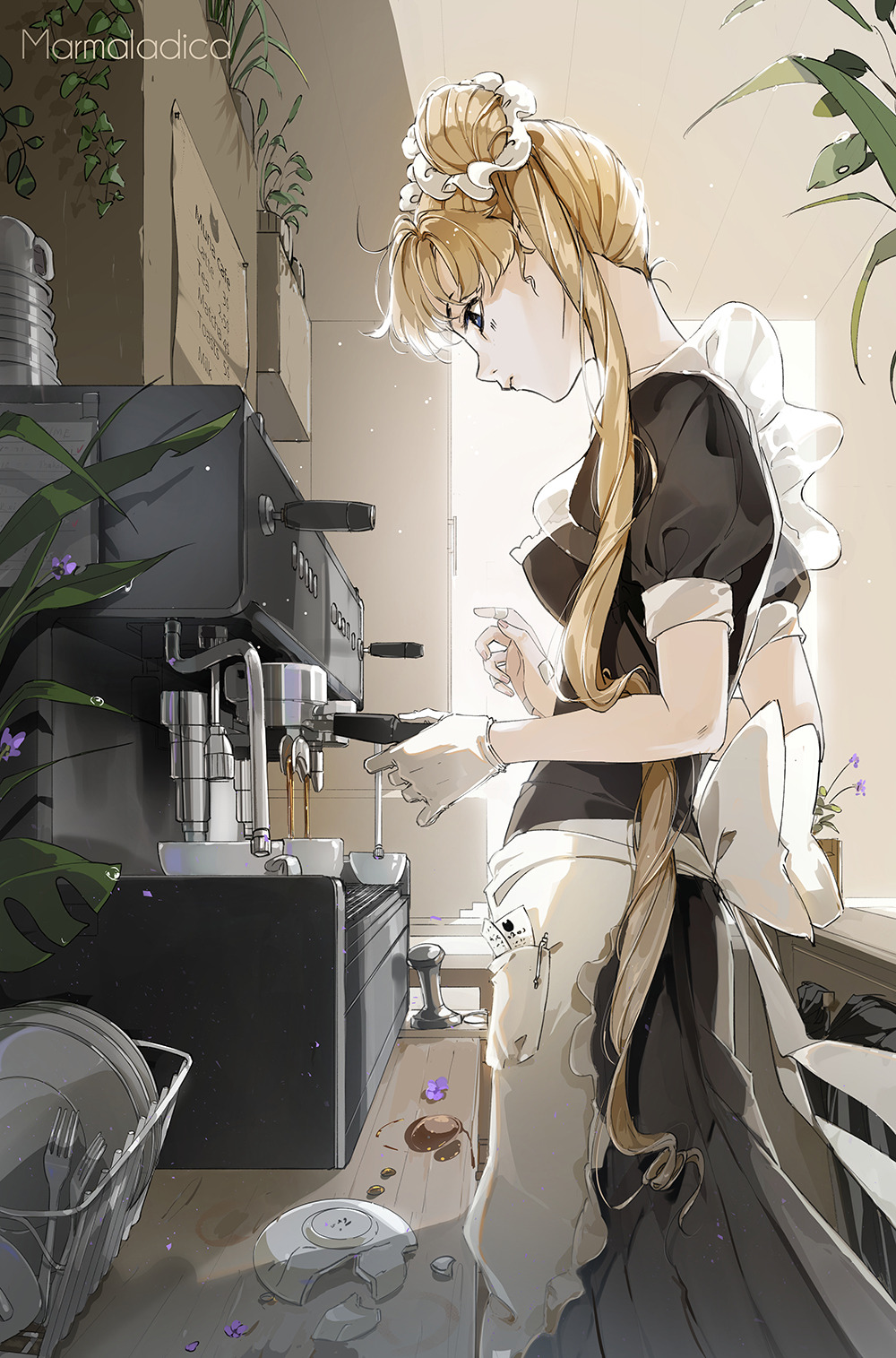 Sailor Moon preparando café
