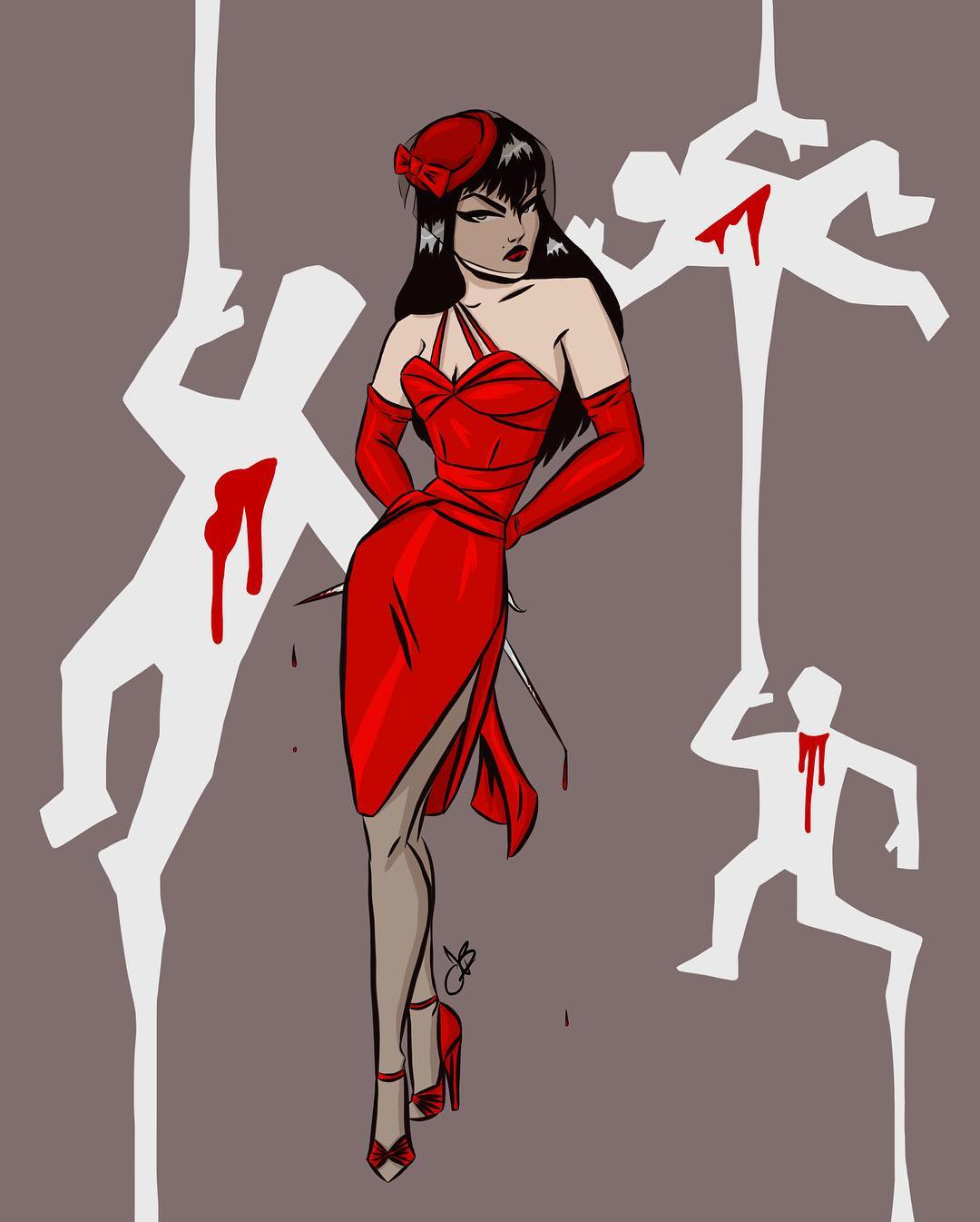 Elektra Marvel Pin Up girls