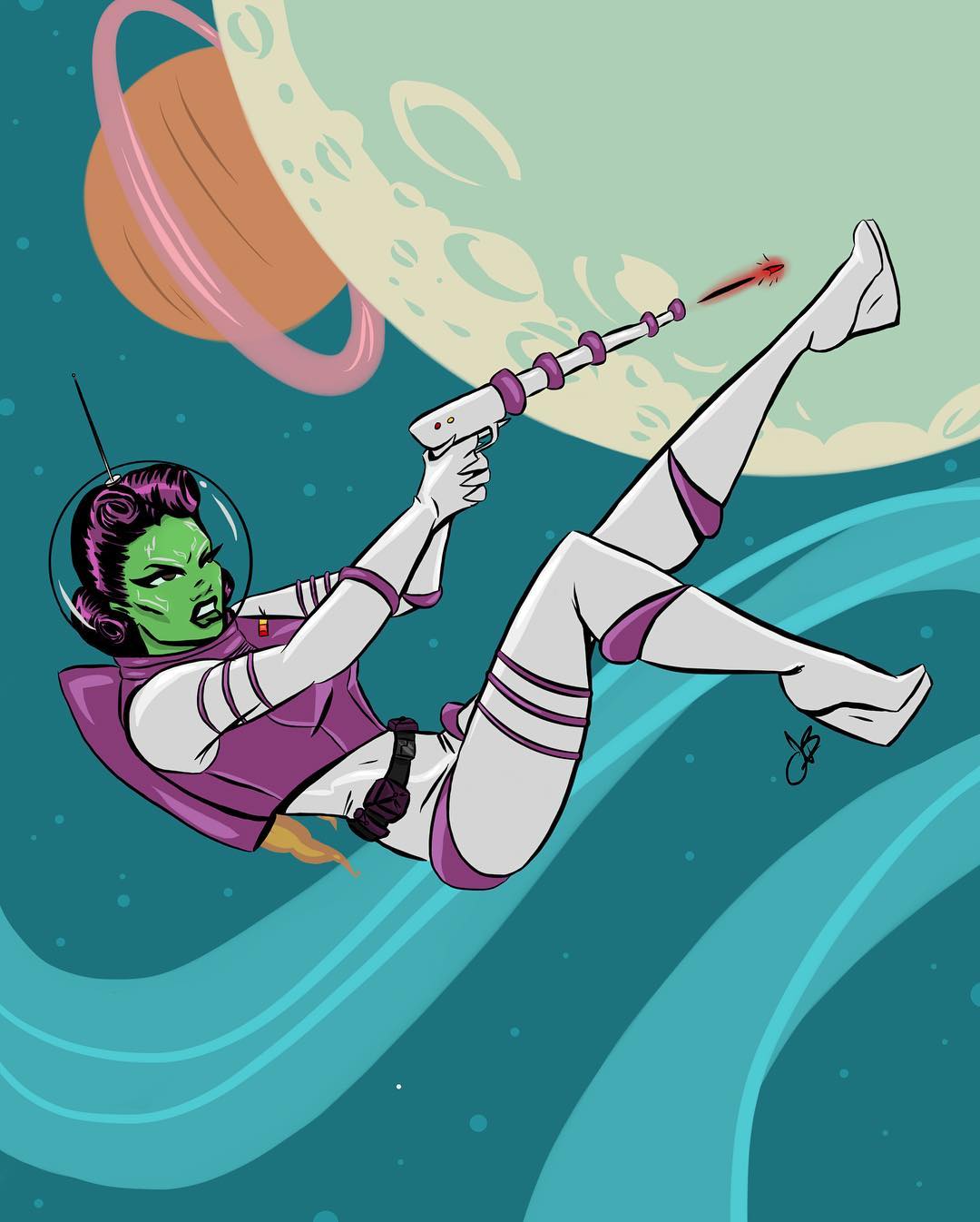 Gamora Marvel Pin Up girls