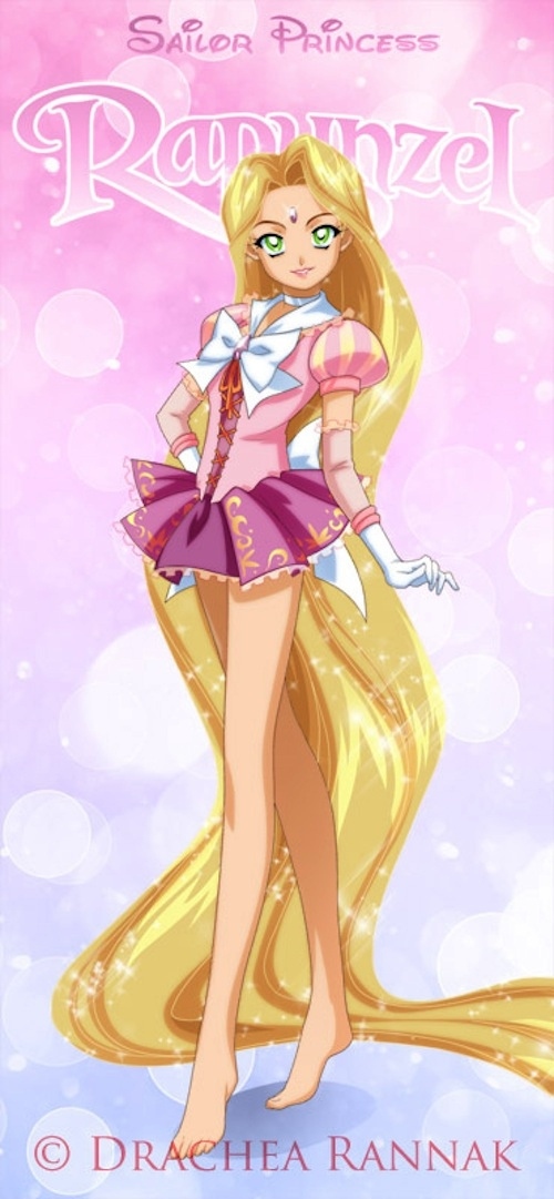 Princesas Disney Sailor Moon Rapunzel