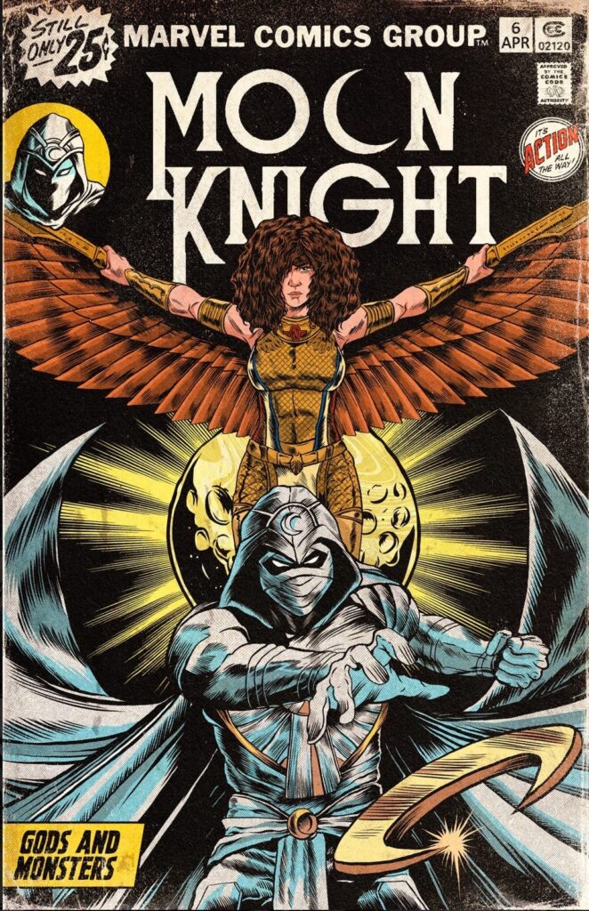 Moon Knight portada comic retro