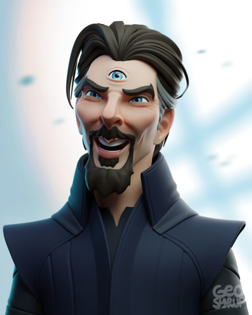 Dr Strange Marvel estilo Pixar