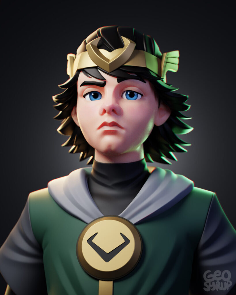 Loki joven Marvel estilo Pixar