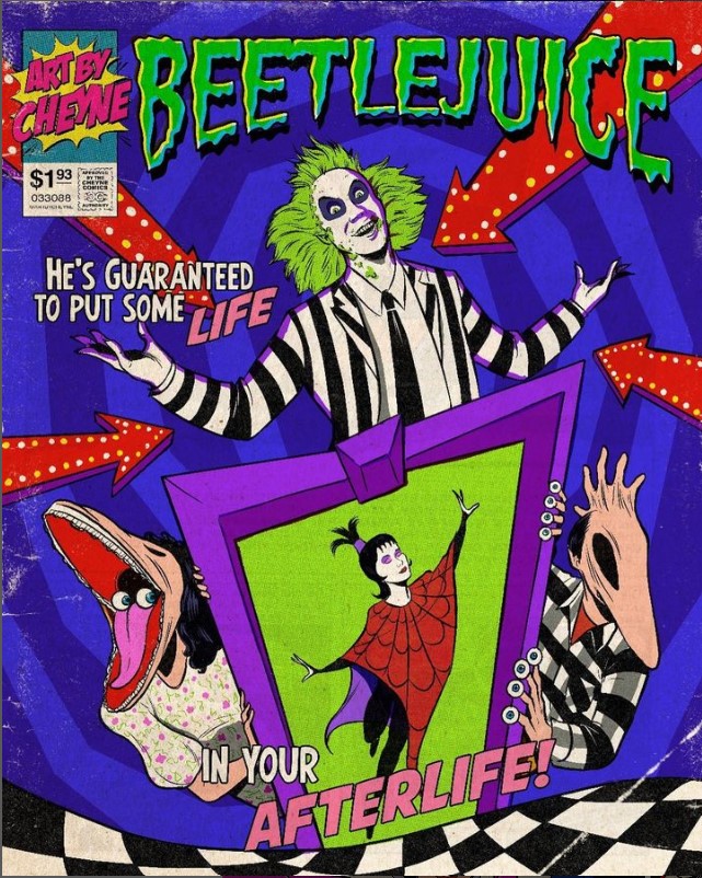 arte pop de comic Beetlejuice