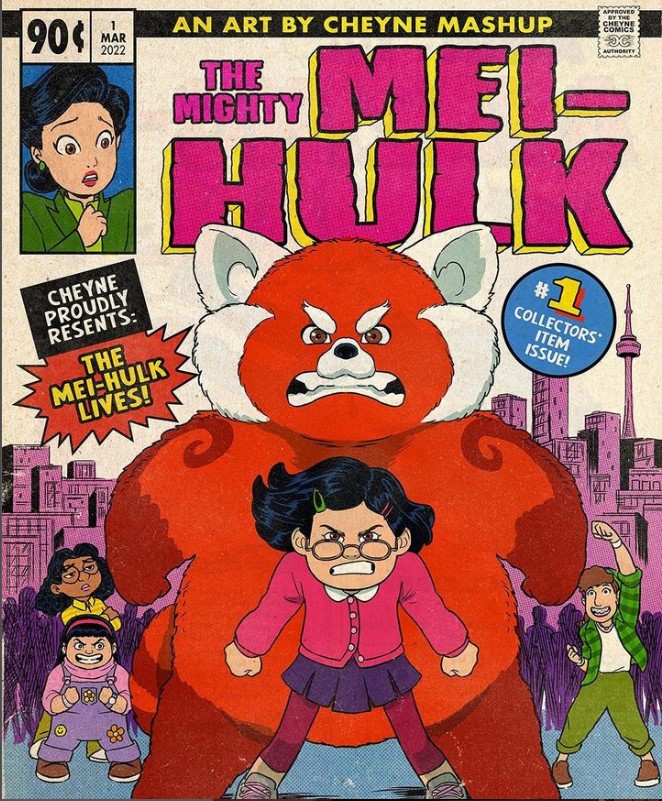 arte pop de comic Mei Hulk