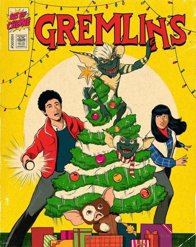 arte pop de comic Gremlins