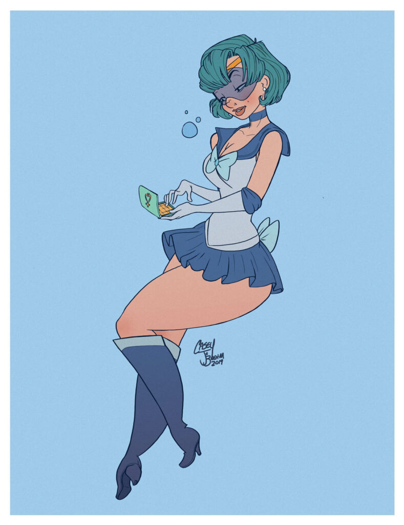 Personajes de Sailor Moon estilo pin up