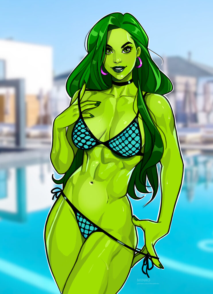 She Hulk en bikini