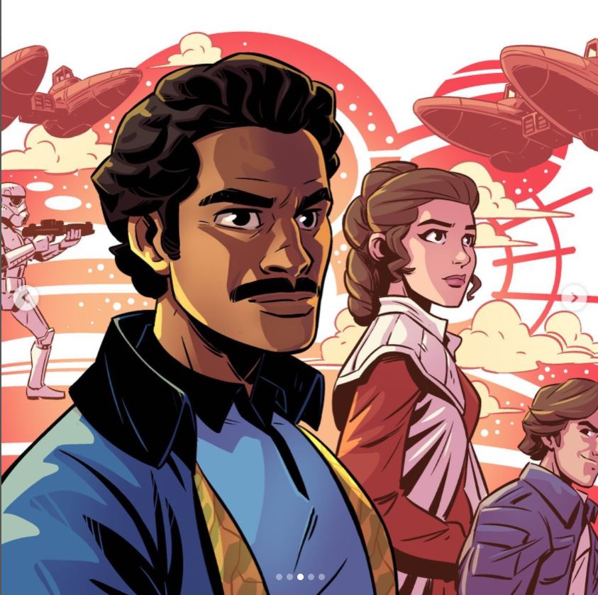 Star Wars Fan Art Han Solo, Princess Leia y Lando Calrissian en Cloud City