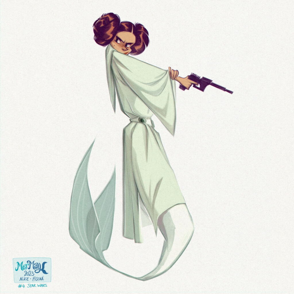 Princesa Leia como Sirena