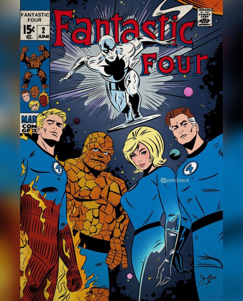 4 Fantasticos y Silver Surfer comic